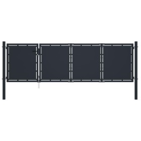 Anthrazitgraue Gartentür aus Stahl, 350x75 cm. von , Gartentore - Ref: Foro24-144535, Preis: 380,15 €, Rabatt: %
