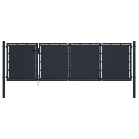 Anthrazitgraue Gartentür aus Stahl, 350x75 cm. von , Gartentore - Ref: Foro24-144535, Preis: 380,15 €, Rabatt: %