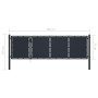 Anthrazitgraue Gartentür aus Stahl, 350x75 cm. von , Gartentore - Ref: Foro24-144535, Preis: 380,15 €, Rabatt: %