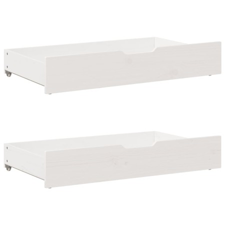 Underbed drawers with wheels, 2 units, solid white pine wood by , Home storage drawers - Ref: Foro24-850924, Price: 96,01 €, ...