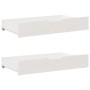 Underbed drawers with wheels, 2 units, solid white pine wood by , Home storage drawers - Ref: Foro24-850924, Price: 96,01 €, ...