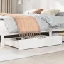 Underbed drawers with wheels, 2 units, solid white pine wood by , Home storage drawers - Ref: Foro24-850924, Price: 102,26 €,...