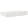 Underbed drawers with wheels, 2 units, solid white pine wood by , Home storage drawers - Ref: Foro24-850924, Price: 102,26 €,...