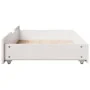 Underbed drawers with wheels, 2 units, solid white pine wood by , Home storage drawers - Ref: Foro24-850924, Price: 102,26 €,...