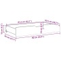 Zwei massive Kiefernholzschubladen unter dem Bett mit Rollen. von , Aufbewahrungsschubladen für zu Hause - Ref: Foro24-850924...