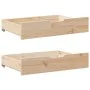 Under-bed drawers with wheels, 2 units, solid pine wood by , Home storage drawers - Ref: Foro24-850926, Price: 83,16 €, Disco...