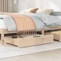 Under-bed drawers with wheels, 2 units, solid pine wood by , Home storage drawers - Ref: Foro24-850926, Price: 83,16 €, Disco...