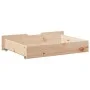 Under-bed drawers with wheels, 2 units, solid pine wood by , Home storage drawers - Ref: Foro24-850926, Price: 83,16 €, Disco...