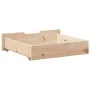 Under-bed drawers with wheels, 2 units, solid pine wood by , Home storage drawers - Ref: Foro24-850932, Price: 73,97 €, Disco...
