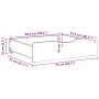 Under-bed drawers with wheels, 2 units, solid pine wood by , Home storage drawers - Ref: Foro24-850932, Price: 73,97 €, Disco...