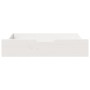 Cajones debajo cama 2 uds madera maciza pino blanco 80x55x16 cm