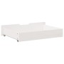 Cajones debajo cama 2 uds madera maciza pino blanco 80x55x16 cm