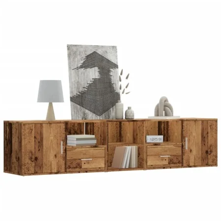 Aged engineered wood corner furniture 200x40x45 cm by , Closets and storage - Ref: Foro24-3307835, Price: 127,75 €, Discount: %