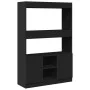 Tall black engineered wood sideboard 92x33x140 cm by , Bookcases and shelves - Ref: Foro24-3309610, Price: 94,54 €, Discount: %