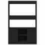 Tall black engineered wood sideboard 92x33x140 cm by , Bookcases and shelves - Ref: Foro24-3309610, Price: 95,70 €, Discount: %