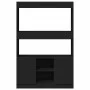 Tall black engineered wood sideboard 92x33x140 cm by , Bookcases and shelves - Ref: Foro24-3309610, Price: 94,54 €, Discount: %