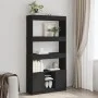Aparador alto madera de ingeniería negro 92x33x180 cm de , Librerías y estanterías - Ref: Foro24-3309619, Precio: 109,38 €, D...
