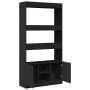 Hoher schwarzer Schrank aus Spanplatte 92x33x180 cm von , Bücherregale und Regale - Ref: Foro24-3309619, Preis: 112,66 €, Rab...