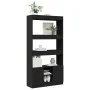 Aparador alto madera de ingeniería negro 92x33x180 cm de , Librerías y estanterías - Ref: Foro24-3309619, Precio: 109,38 €, D...