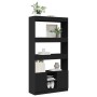 Hoher schwarzer Schrank aus Spanplatte 92x33x180 cm von , Bücherregale und Regale - Ref: Foro24-3309619, Preis: 112,66 €, Rab...