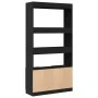 Aparador alto madera de ingeniería negro 92x33x180 cm de , Librerías y estanterías - Ref: Foro24-3309619, Precio: 109,38 €, D...