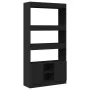 Aparador alto madera de ingeniería negro 92x33x180 cm de , Librerías y estanterías - Ref: Foro24-3309619, Precio: 109,38 €, D...