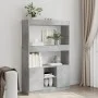 Tall engineered wood sideboard in gray concrete 92x33x140 cm by , Bookcases and shelves - Ref: Foro24-3309612, Price: 91,27 €...