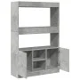 Tall engineered wood sideboard in gray concrete 92x33x140 cm by , Bookcases and shelves - Ref: Foro24-3309612, Price: 91,27 €...