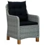 Garden chairs with cushions 2 pcs light gray synthetic rattan by vidaXL, Garden chairs - Ref: Foro24-313318, Price: 273,59 €,...