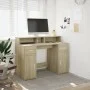 Engineered oak Sonoma 120x55x91 cm desk with LED lights. by , Desks - Ref: Foro24-3309413, Price: 185,18 €, Discount: %