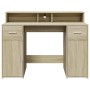 Engineered oak Sonoma 120x55x91 cm desk with LED lights. by , Desks - Ref: Foro24-3309413, Price: 188,30 €, Discount: %