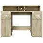Engineered oak Sonoma 120x55x91 cm desk with LED lights. by , Desks - Ref: Foro24-3309413, Price: 185,18 €, Discount: %