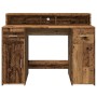 Engineered aged wood desk with LED lights 120x55x91 cm by , Desks - Ref: Foro24-3309418, Price: 170,03 €, Discount: %