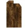 Desk with LED lighting, engineered smoked oak wood, 140x55x91 cm by , Desks - Ref: Foro24-3309424, Price: 172,81 €, Discount: %