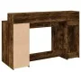Desk with LED lighting, engineered smoked oak wood, 140x55x91 cm by , Desks - Ref: Foro24-3309424, Price: 172,81 €, Discount: %