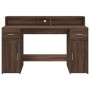 Schreibtisch mit LED-Beleuchtung, aus braunem Eichenholz, 140x55x91 cm. von , Schreibtische - Ref: Foro24-3309426, Preis: 181...