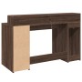 Schreibtisch mit LED-Beleuchtung, aus braunem Eichenholz, 140x55x91 cm. von , Schreibtische - Ref: Foro24-3309426, Preis: 181...