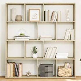 Engineered wood bookshelf in Sonoma oak, 132x29x141.5 cm by , Bookcases and shelves - Ref: Foro24-3310309, Price: 106,59 €, D...