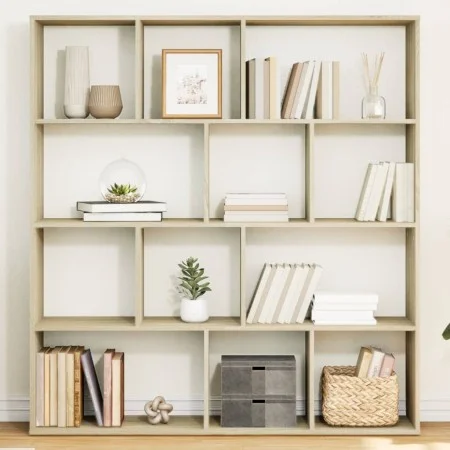 Regal aus Sonoma-Eichenfurnier 132x29x141,5 cm von , Bücherregale und Regale - Ref: Foro24-3310309, Preis: 106,21 €, Rabatt: %