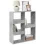 Room divider made of gray wood and concrete 100x33x115 cm by , Bookcases and shelves - Ref: Foro24-3309549, Price: 71,90 €, D...