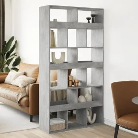 Room divider made of gray wood and concrete 100x33x187.5 cm by , Bookcases and shelves - Ref: Foro24-3309540, Price: 159,07 €...