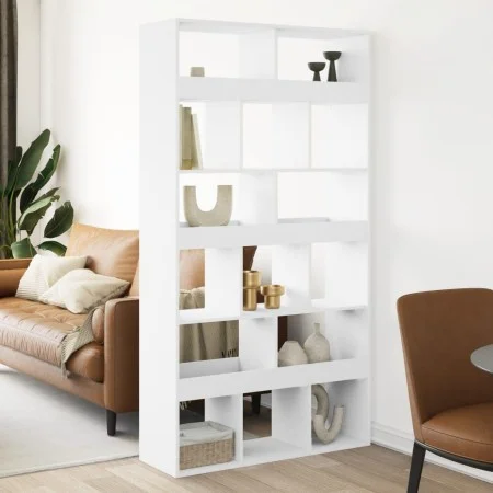 Room divider in white engineered wood 100x33x187.5 cm by , Bookcases and shelves - Ref: Foro24-3309537, Price: 180,31 €, Disc...