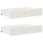 Cajones debajo cama con ruedas 2 uds madera maciza pino blanco