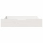 Cajones debajo cama con ruedas 2 uds madera maciza pino blanco