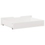 Cajones debajo cama con ruedas 2 uds madera maciza pino blanco