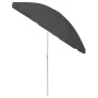 Sombrilla de playa gris antracita 240 cm de vidaXL, Sombrillas - Ref: Foro24-314706, Precio: 28,82 €, Descuento: %