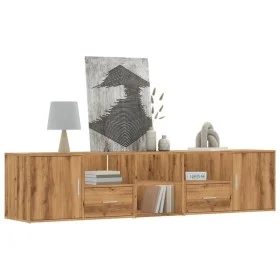 Eckschrank aus Eichen-Ingenieurholz Artisian 200x40x45 cm. von , Schränke und Lagerung - Ref: Foro24-3307836, Preis: 125,24 €...