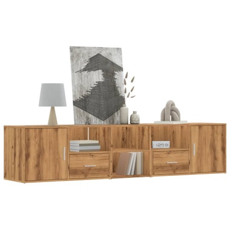 Eckschrank aus Eichen-Ingenieurholz Artisian 200x40x45 cm. von , Schränke und Lagerung - Ref: Foro24-3307836, Preis: 126,54 €...