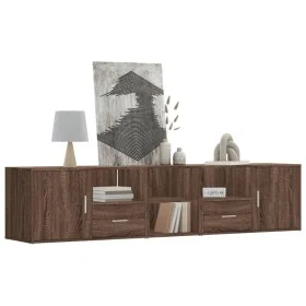 Eckschrank aus braunem Eichenfurnierholz 200x40x45 cm. von , Schränke und Lagerung - Ref: Foro24-3307834, Preis: 127,18 €, Ra...