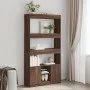 Aparador alto madera de ingeniería roble marrón 92x33x180 cm by , Bookcases and shelves - Ref: Foro24-3309624, Price: 133,11 ...